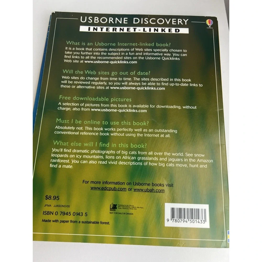 Entire set of Discover Books. Big Cats, Shark, Snakes, & Dinosaurs 4 In Total
